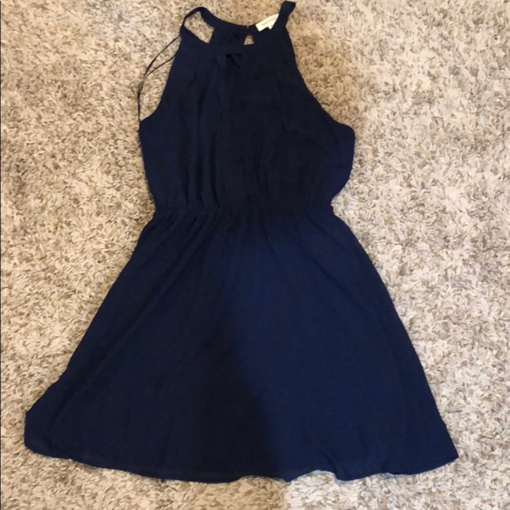 Navy Blue Monteau Dress